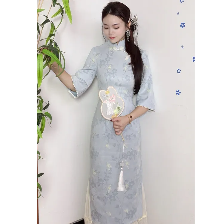 江南春【金花织梦】秋款新中式文艺少女高端日常旗袍奢华气质