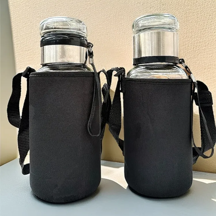 【送杯套】1L大容量吨吨玻璃杯茶水分离带茶仓便携玻璃水杯泡茶水杯