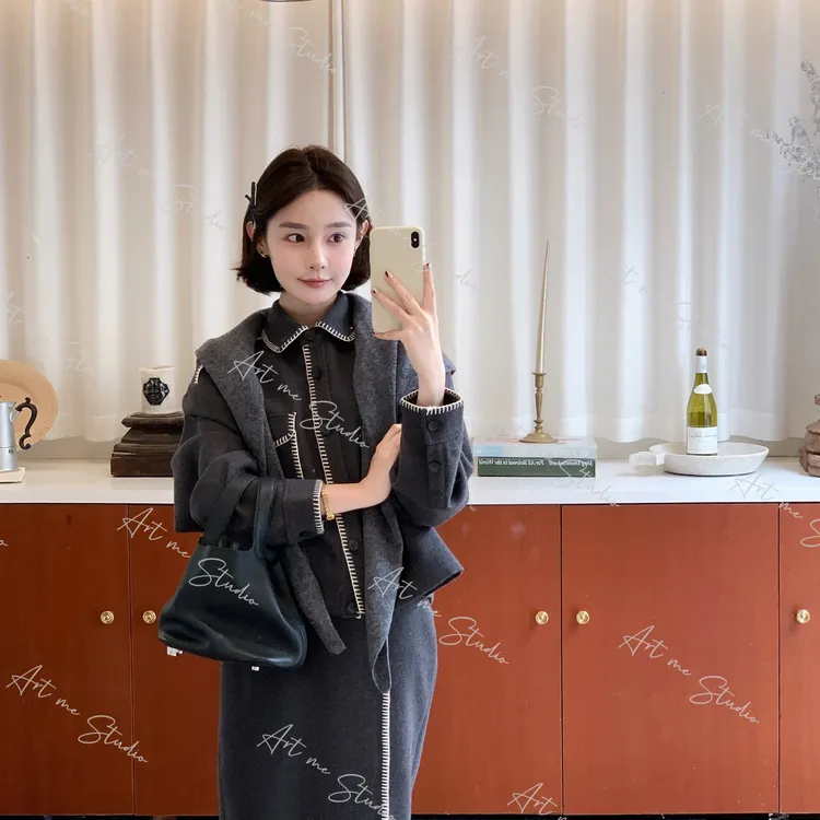 【ART ME】精致小香风羊毛混纺调性拉满慵懒舒适两色套装w2107l2