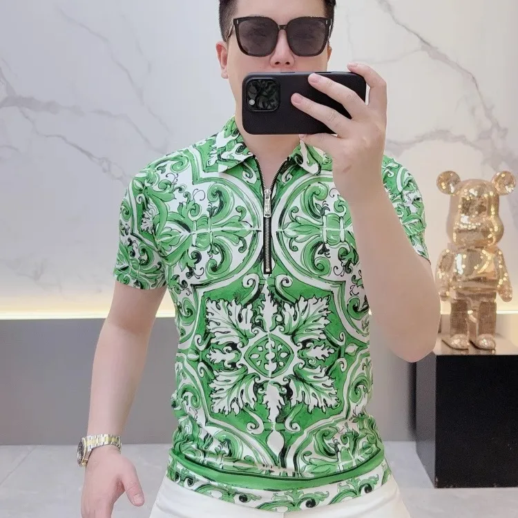 2025欧洲站字母印花短袖t恤男潮流宽松上衣2025夏季新款男士半袖