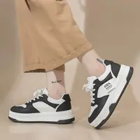 Ou Shi Yuan/欧诗媛秋冬皮面百搭学生板鞋小白鞋S6102191/2191