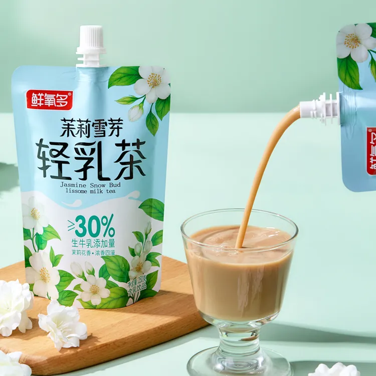 鲜氧多轻乳茶茉莉雪芽奶茶栀子乌龙奶茶0防腐剂原茶萃取250ml整箱