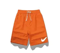 运动短裤时尚抽绳男生灰色裤子宽松夏季速干短裤橙色