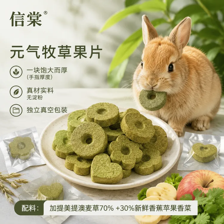 牧草果蔬夏天元气草果片宠物兔子零食磨牙龙猫荷兰猪豚鼠提摩西草