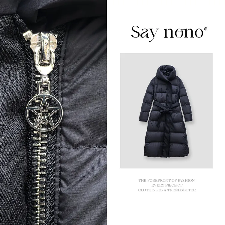 懒猫nono│Saynono 长款带腰带重磅羽绒服外套/XXCJ2025142