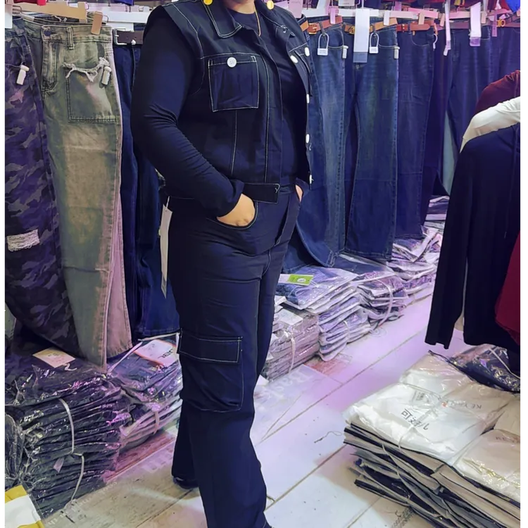 新款大码女装爆款秋季新款显瘦遮肉早秋减龄工装套装外套工装裤