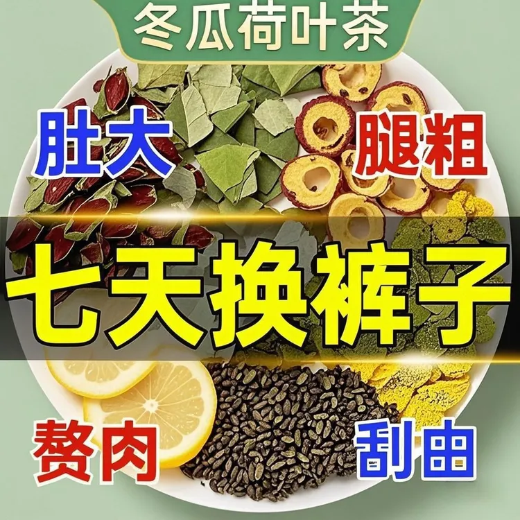 北京同仁堂一盒40包刮冬瓜荷叶茶减茶油肚子脂肪/赘肉/湿气养生茶