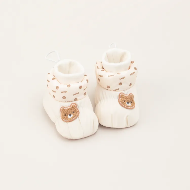 婴儿棉鞋卡通男女冬季婴儿鞋子新生儿软底步前鞋0-6-12月加绒加厚