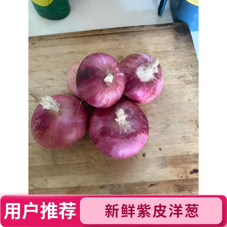 新鲜扁葱紫皮水果洋葱圆葱可生吃脆甜微辣