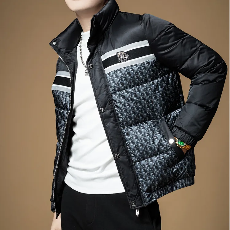 欧洲站男士新款2025冬季加厚保暖90白鸭绒外套男款高级感短款上衣