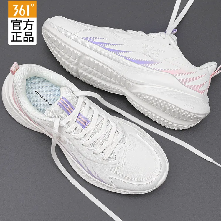 361°女鞋运动鞋女款秋冬季皮面防泼水跑步鞋子女百搭轻便减震跑鞋