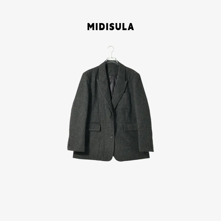 MDSL·欧洲秋冬新品高端高级感美拉德气质休闲显瘦羽绒西装#02268