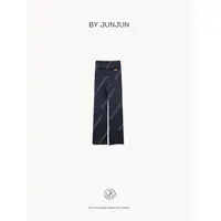 Byjunjun 高级女装【筷子裤】破边超弹针织裤
