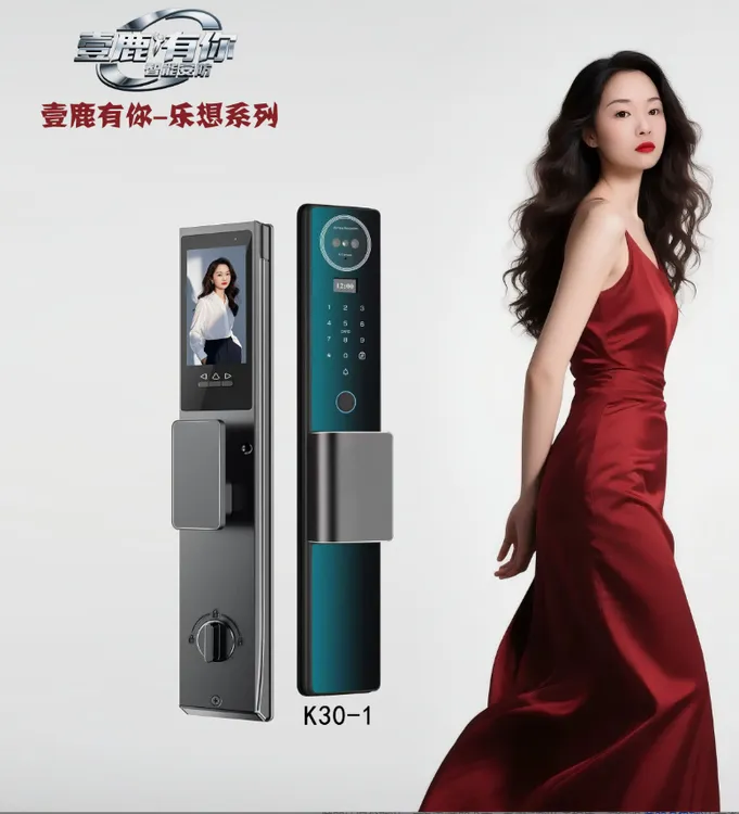壹鹿有你乐想系列K30人脸识别智能锁 密码锁防盗门锁