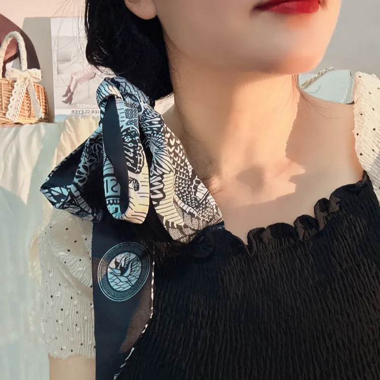 5条不同款式的清仓库外贸处理遮颈带飘带发带丝巾领巾女领巾围巾