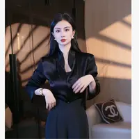 早秋新款2025气质简约轻奢上衣洋气百搭长袖衬衫上衣8395