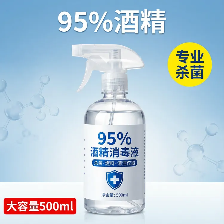 稚质95%酒精乙醇消毒液杀菌75%酒精消毒水实验设备清洗高浓度家用