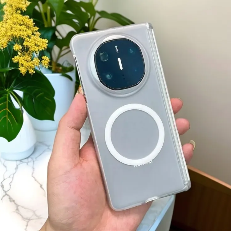 适用华为MateX6磁吸手机壳X5典藏版磨砂肤感半透明中轴铰链防摔