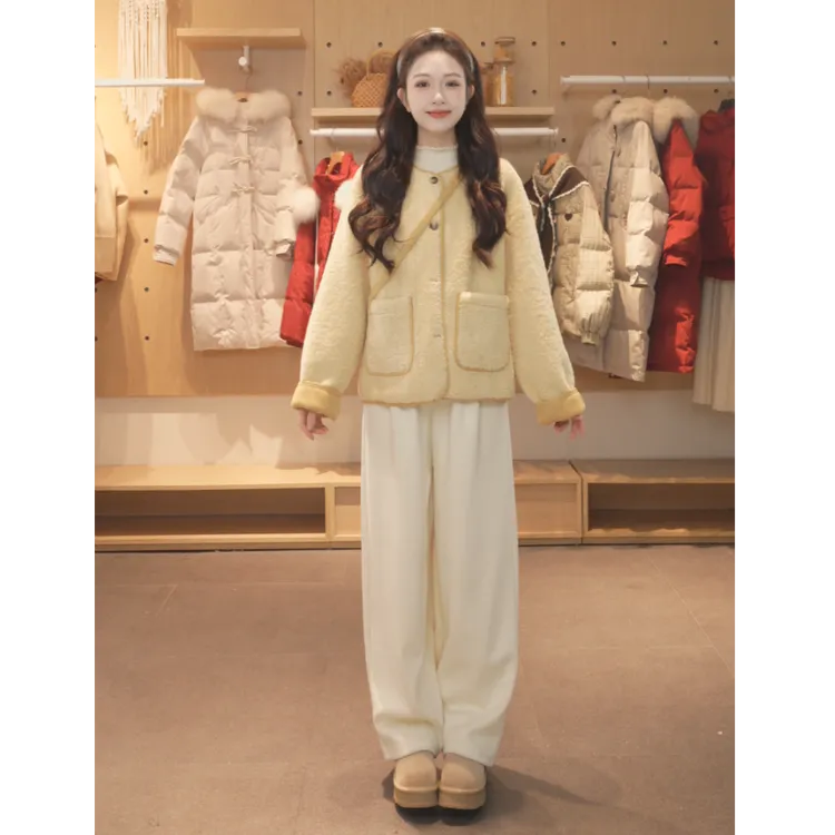 紫涵冬季新款简约气质保暖时尚百搭小香风短外套Z5Z10AW338