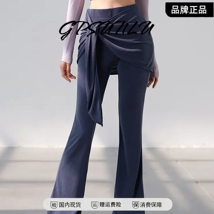 gpsunlu设计感假两件系带瑜伽裤版型巨显瘦运动裤显腿长轻薄健身