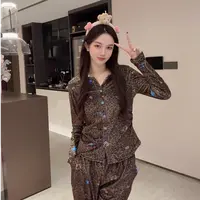 SIEOYJIEA/私迹大榕家viki【绒款豹纹星】珍珠绒保暖亲肤女款睡衣