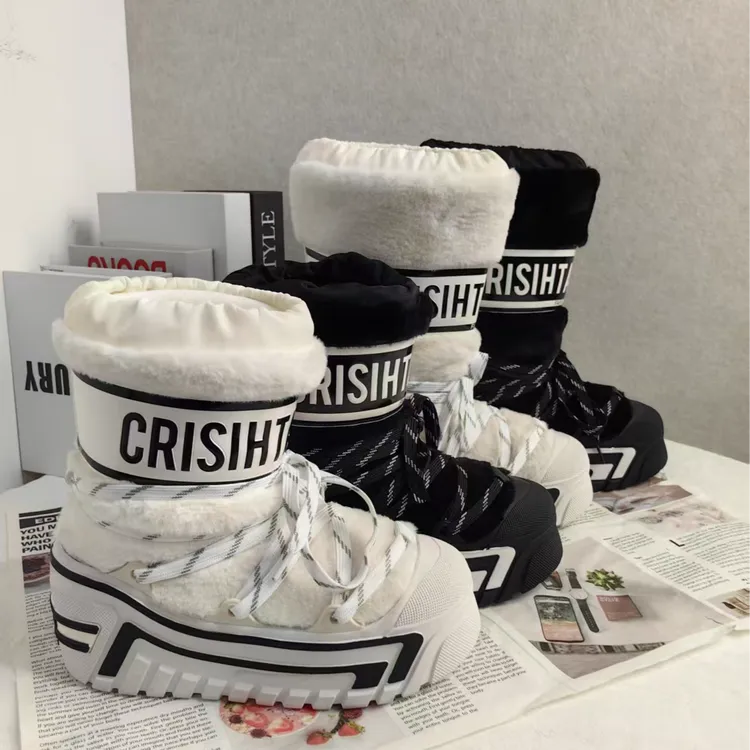 加厚雪地靴女厚底2025新款东北保暖高筒靴冬季加绒棉鞋雪地鞋防滑