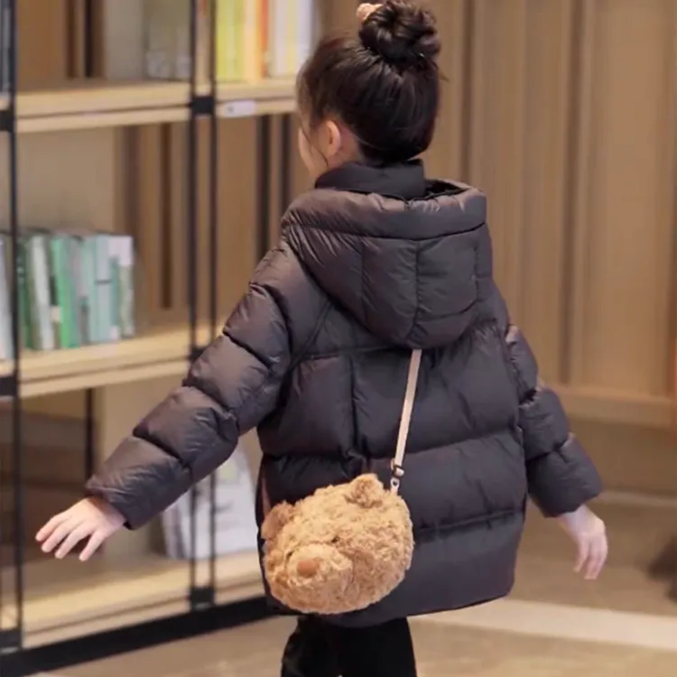 【现货】女童短款羽绒服2025冬季新款中大童儿童洋气保暖羽绒面包服