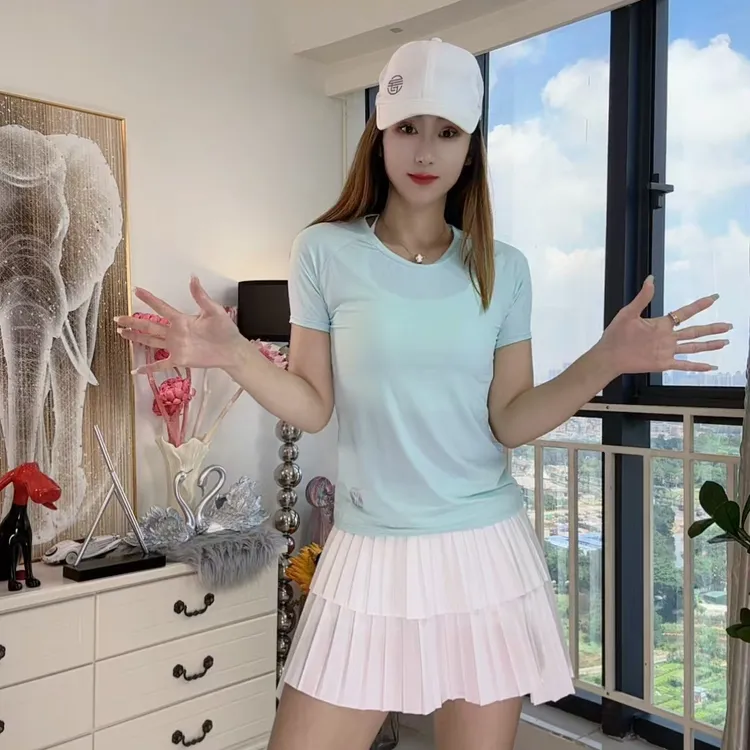 越石女款夏季短袖t恤清爽透气短袖速干运动上衣健身跑步休闲户外