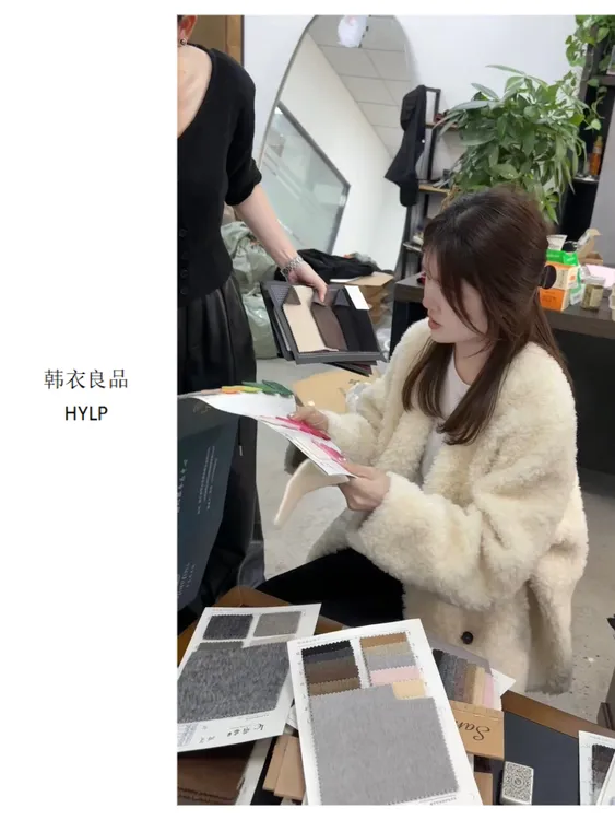 【女主角】韩版双排扣羊毛外套