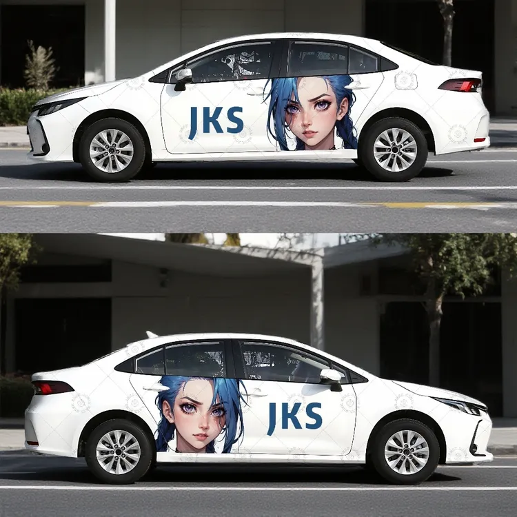 爆款丰田卡罗拉车贴金克丝车贴汽车装饰车型专属拉花增轮眉刮蹭