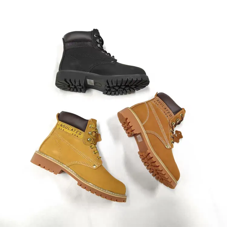 男女同款高帮中帮短靴厚底复古港风磨砂皮圆头马丁靴