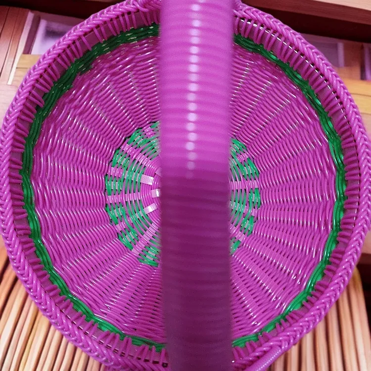 简约时尚圆27cm/高30有底座八加八水果篮耐脏洗水手工加厚