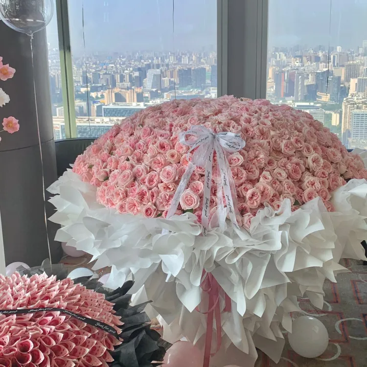 199/520/999朵红粉玫瑰花束告白订婚生日七夕节鲜花速递同城配送