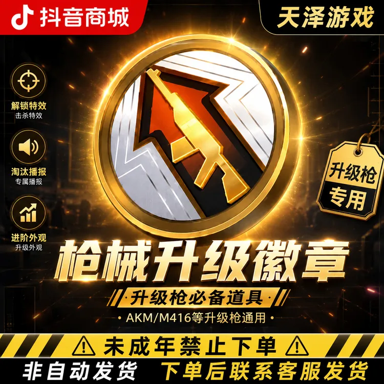 和平精英小店载具置换枪械升级徽章车辆升级道具禁止未成年下单禁