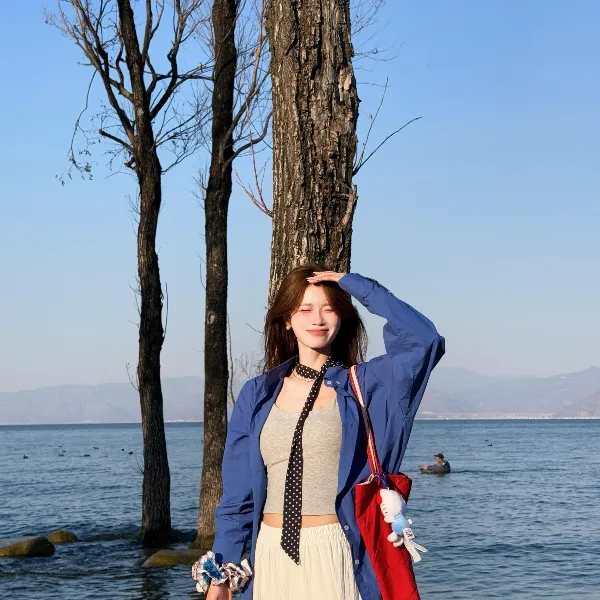 【风染的蓝】韩系高级感克莱因蓝衬衫女宽松慵懒休闲夏季衬衣套装