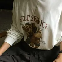非凡领域】韩国东大门正品/NO退/self/小熊一家人/长袖/092503