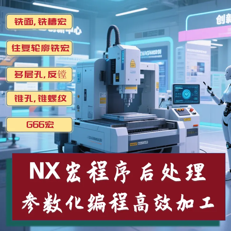UG宏程序后处理,铣面槽宏,往复铣宏,多层粗精镗,反镗,锥孔,锥螺纹