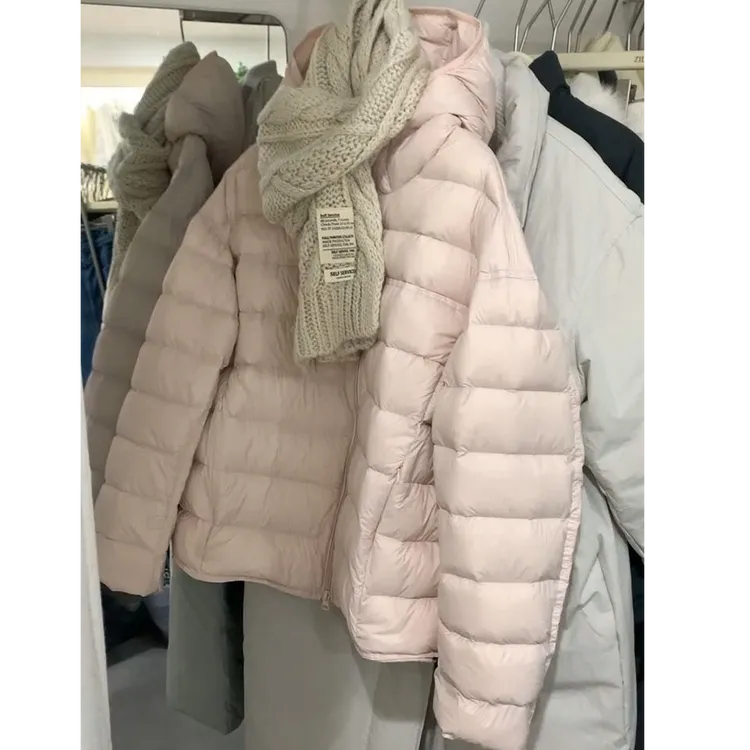 粉色云朵泡芙感排骨立领棉服女秋冬季新款气质高级感显瘦外套上衣