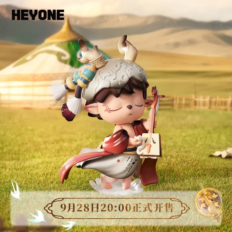 Heyone黑玩【MIMI-听-谁在唱歌】联名吊卡系列潮玩手办民族国风礼物