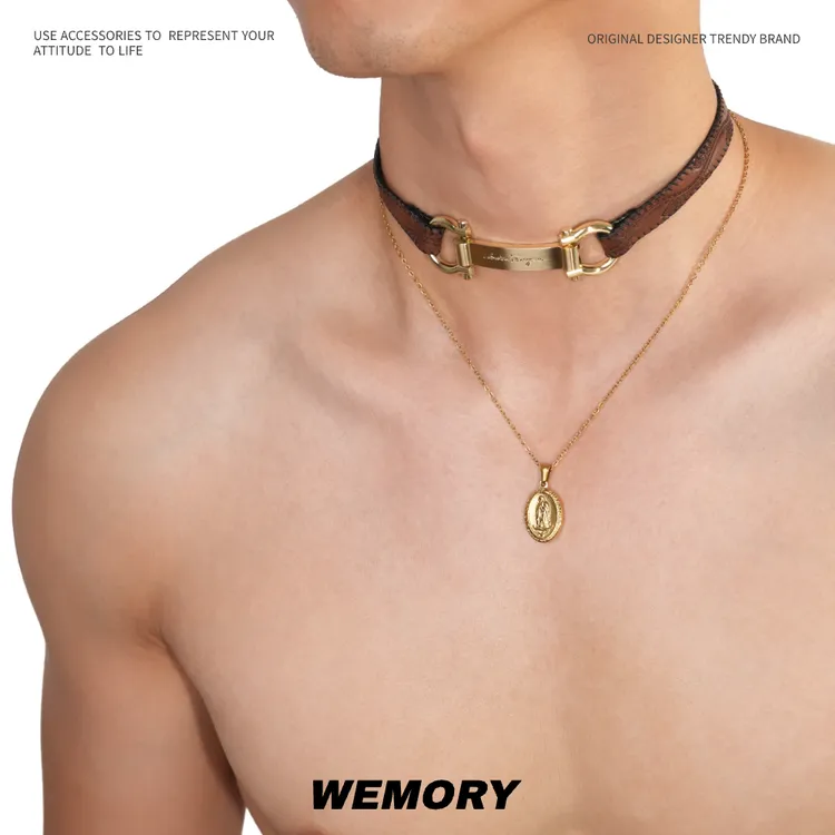 钛钢项链 wemory救赎系列电镀钛钢复古简约时尚欧美风锁骨细链