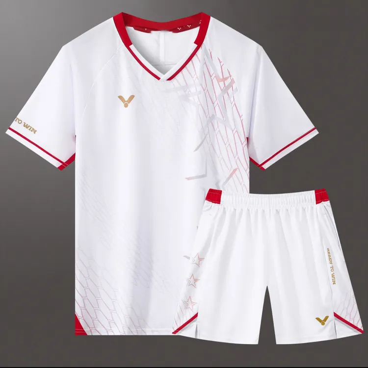 25新款青年大赛速干羽毛球服夏季透气休闲训练比赛短袖定制