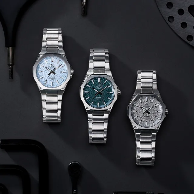 卡西欧手表 EDIFICE 人造蓝宝石玻璃镜面防水商务男表EFR-S108