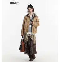 HSNH【巴恩风抽绳外套】秋季休闲纯棉夹克外套男女同款