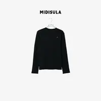 MDSL·时尚百搭纯色刺绣马标圆领内搭打底衫T恤02212