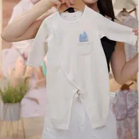 【温感】婴儿长袖春秋款偏襟按扣保暖衣柔软宝宝爬服室内哈衣-264