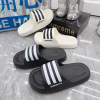 三道杠外穿百搭2025夏季浴室洗澡一字拖外出防滑室内居家情侣凉鞋