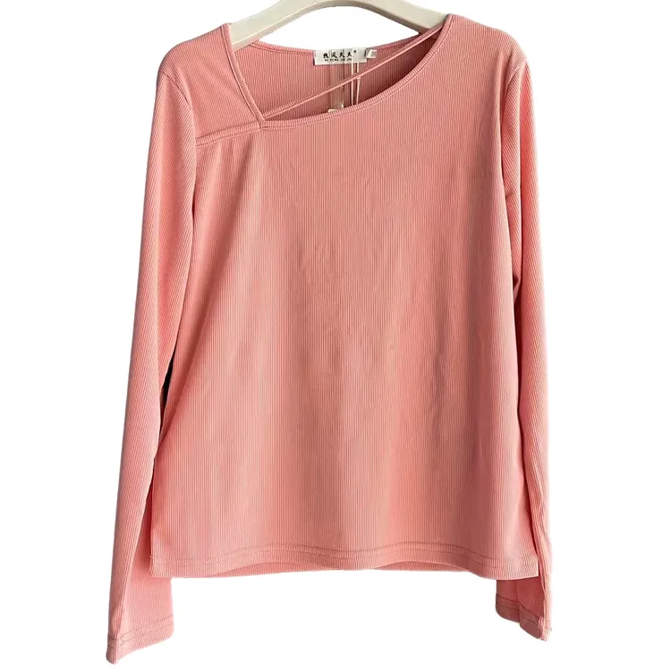 套头打底衫清新风大码极简风时尚T恤宽松春秋长袖