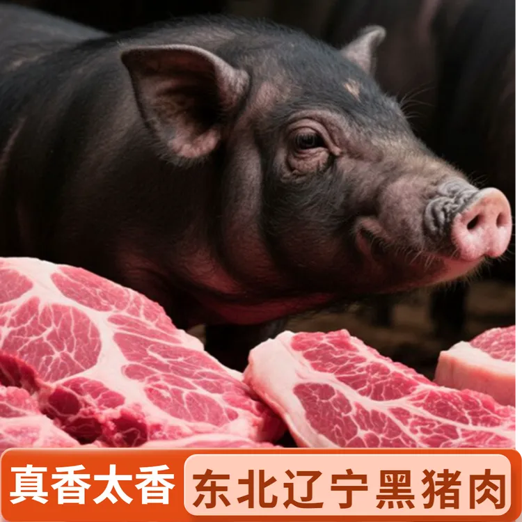 黑猪肉辽宁黑猪肉土猪肉排骨五花肉散养笨黑猪肉梅花肉新杀黑猪肉