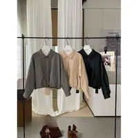 【娇娇私服定制】新款休闲翻领Polo领皮衣外套82055#