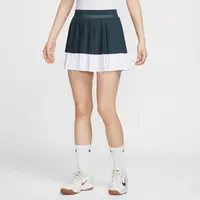 耐克女子速干网球半身裙夏季新款褶裥梭织透气拼接Nike HJ7914